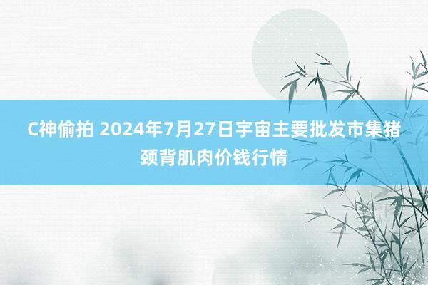 C神偷拍 2024年7月27日宇宙主要批发市集猪颈背肌肉价钱行情