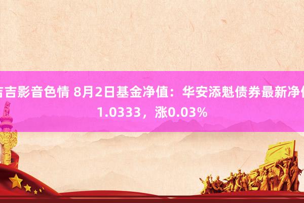 吉吉影音色情 8月2日基金净值：华安添魁债券最新净值1.0333，涨0.03%