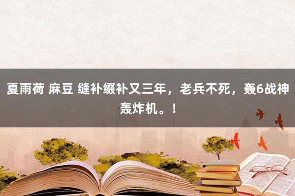 夏雨荷 麻豆 缝补缀补又三年，老兵不死，轰6战神轰炸机。！